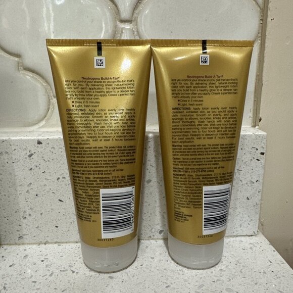 2- Neutrogena Build A Tan Gradual Sunless Tan 6.7 Ounce New - Picture 2 of 2